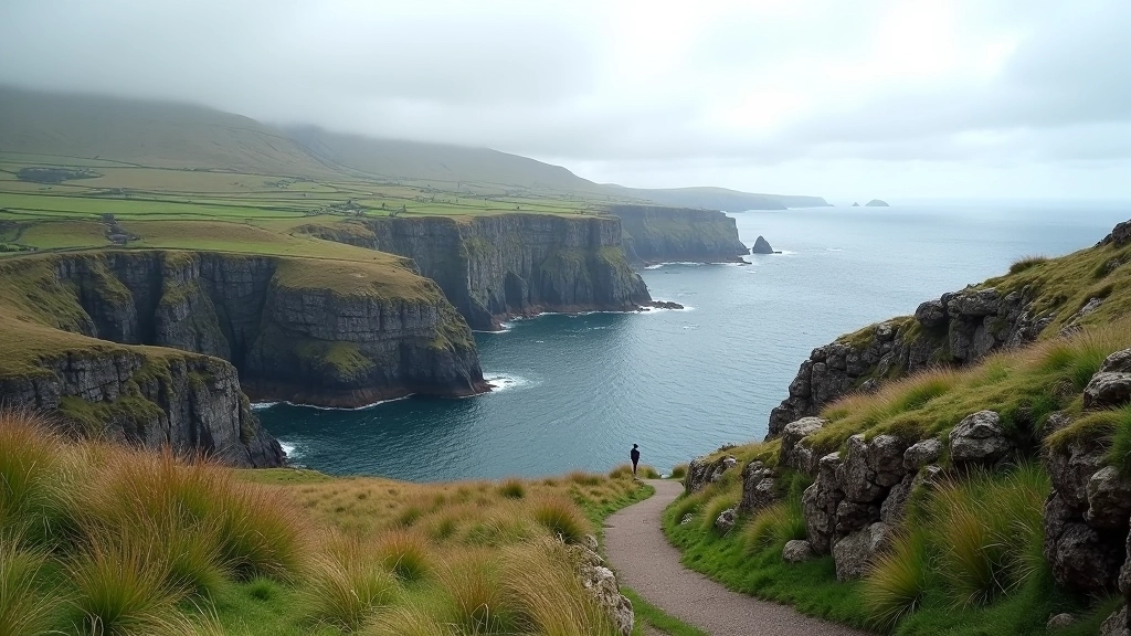 Scenic Beara peninsula coastline with dramatic cliff views